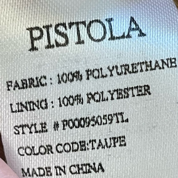 Pistola | Roman Tan Faux Leather Double Breasted Blazer New - Picture 10 of 11